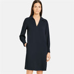Load image into Gallery viewer, Gerry Weber Dress V-Neck With Collar In Navy
