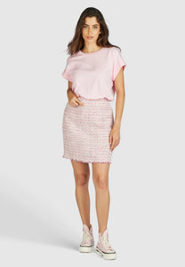Marc Aurel Pink Summer Tweed Skirt