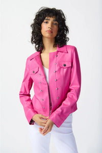 Joseph Ribkoff Bright Pink Faux Suede Jacket