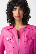 Load image into Gallery viewer, Joseph Ribkoff Bright Pink Faux Suede Jacket
