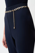 Load image into Gallery viewer, Joseph Ribkoff Pull-On Flare Pants With Chain Belt Style