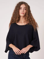 Load image into Gallery viewer, Repeat Cotton Blend Poncho Sweater
