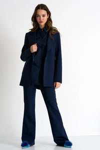 Shan Flared Pant in Marine Navy