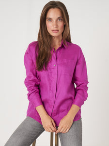 Repeat Linen Blouse in Orchid