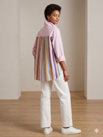 Load image into Gallery viewer, Mary N Max Cotton Blouse Rose