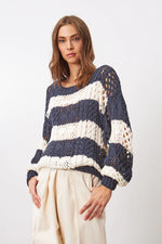 Load image into Gallery viewer, Line Cotton Sweater Cecile
