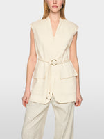 Load image into Gallery viewer, Marc Cain Long linen blend safari vest