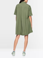 Load image into Gallery viewer, Marc Cain Cotton Shirt Dress in Olivine