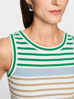 Load image into Gallery viewer, Marc Cain Striped stretch cotton top