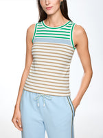 Load image into Gallery viewer, Marc Cain Striped stretch cotton top