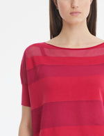 Load image into Gallery viewer, Sarah Pacini Burgundy Striped Sweater
