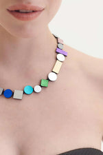 Load image into Gallery viewer, Ishkin Sister BAUHAUS NECKLACE ROUND RAINBOW
