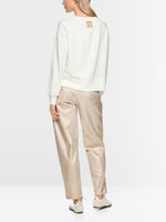 Load image into Gallery viewer, Marc Cain Sweater Cream with Gold Sparkle