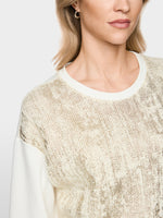 Load image into Gallery viewer, Marc Cain Sweater Cream with Gold Sparkle