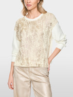 Load image into Gallery viewer, Marc Cain Sweater Cream with Gold Sparkle