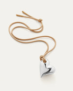 Load image into Gallery viewer, Jenny bird Art heart on string Necklace