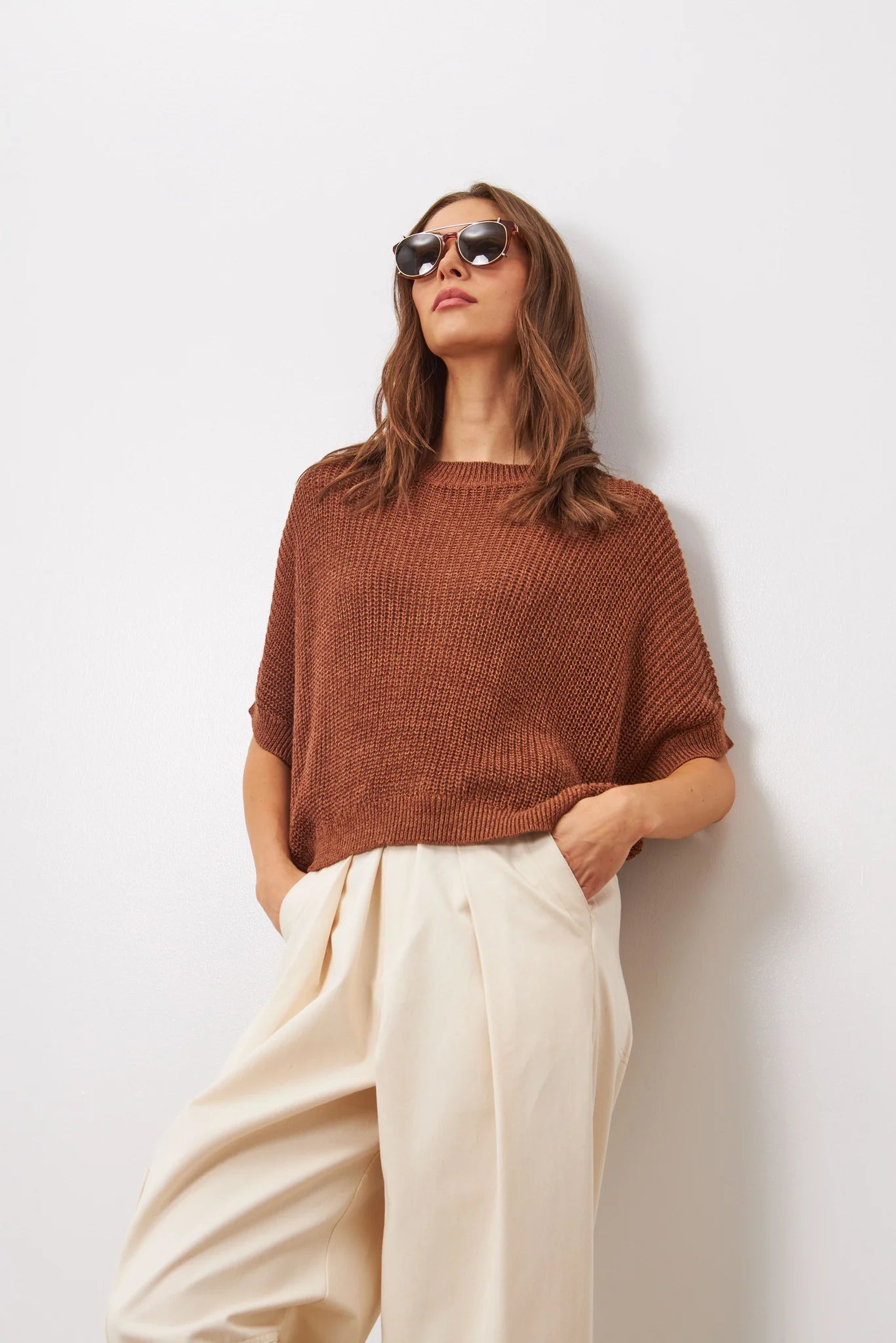 Line Short Sleeve Sweater Emersyn