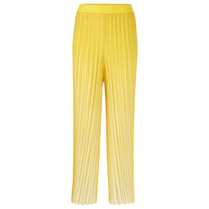 Marc Cain Yellow Pleated Pant