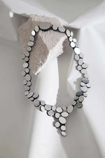 Load image into Gallery viewer, Iskin Sisters ORGANIC REFLECTIONS V NECKLACE DOUBLE LAYER - SILVER