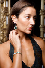 Load image into Gallery viewer, Rebekah Price Rosetta Emerald Earrings