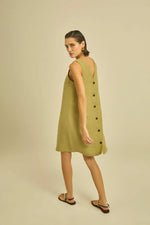 Load image into Gallery viewer, Maria Bellentani sleeveless Dress in pure linen
