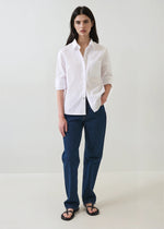 Load image into Gallery viewer, Patrick Assaraf boxy white blouse