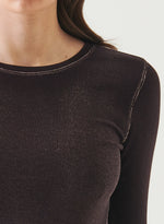 Load image into Gallery viewer, Patrick Assaraf LONG SLEEVE COTTON MODAL VINTAGE RIB CREW