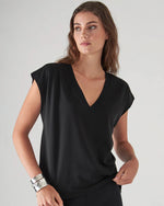 Load image into Gallery viewer, Patrick Assaraf Iconic Vneck Dolman Tee