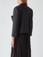 Load image into Gallery viewer, Meimeij Black jacket with Flower
