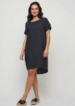 Load image into Gallery viewer, Pistache Linen Dress with Back Pleat
