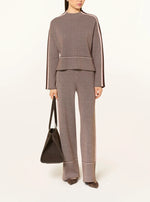 Load image into Gallery viewer, Marc Aurel Brown Printed Knit Top