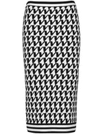Load image into Gallery viewer, Gerry Weber Knitted pencil skirt with a houndstooth pattern
