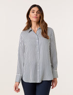 Load image into Gallery viewer, Gerry Weber White Stripe Blouse