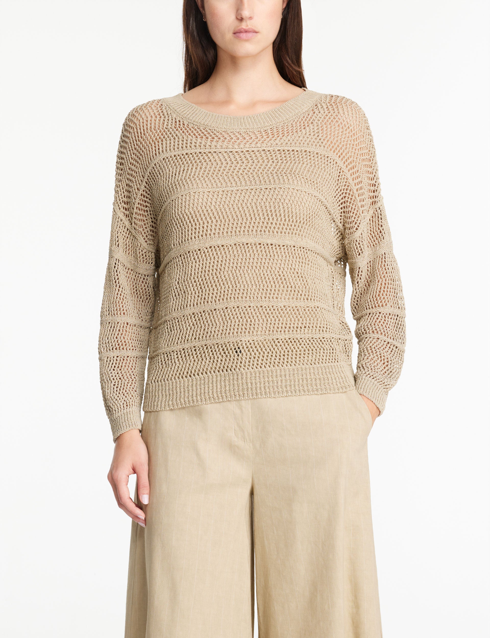 Sarah Pacini Mesh Sweater long sleeve