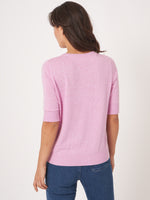 Load image into Gallery viewer, Repeat Basic Fine Knit Short Sleeve Pullover In Organic Cotton Blend
