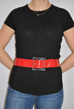 Load image into Gallery viewer, Suzi Roher Patent Leather Belt with Clear Clasp
