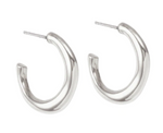 Load image into Gallery viewer, Biko Rio Hoop Earrings Silver
