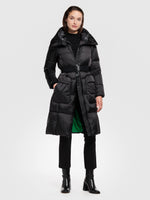 Load image into Gallery viewer, Creenstone DOWN PUFFER COAT WITH BELT
