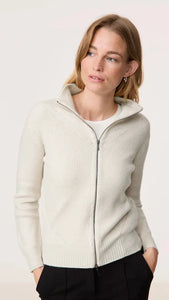 Gerry Weber Zipper Cardigan in Silver Grey