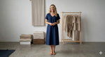 Load image into Gallery viewer, Linen Dress V-Neck One Size

