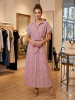 Load image into Gallery viewer, Cotton Maxi Stripe Dress
