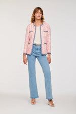 Load image into Gallery viewer, Weill Tweed jacket with denim effect trim
