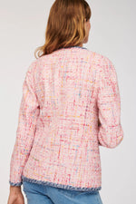 Load image into Gallery viewer, Weill Tweed jacket with denim effect trim
