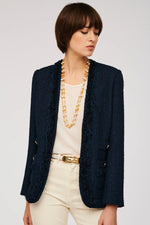 Load image into Gallery viewer, Weill Fringed tweed military jacket
