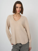 Load image into Gallery viewer, Repeat Organic Cashmere V-Neck Sweater with Refined Neckline
