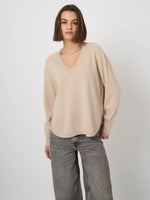 Load image into Gallery viewer, Repeat Organic Cashmere V-Neck Sweater with Refined Neckline
