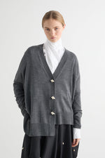 Load image into Gallery viewer, Meimeij Oversize Cardigan Anthracite
