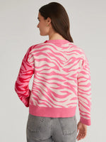 Load image into Gallery viewer, 525 NICOLE: COLOURBLOCK ZEBRA PRINT CARDIGAN
