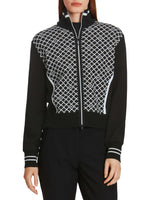 Load image into Gallery viewer, Marc Cain Zipper Cardigan Black/White
