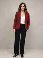 Load image into Gallery viewer, Circolo Slim-fit knitted blazer in a virgin wool blend
